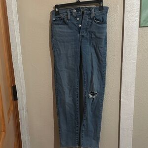 Stylish Blue Distressed Jeans